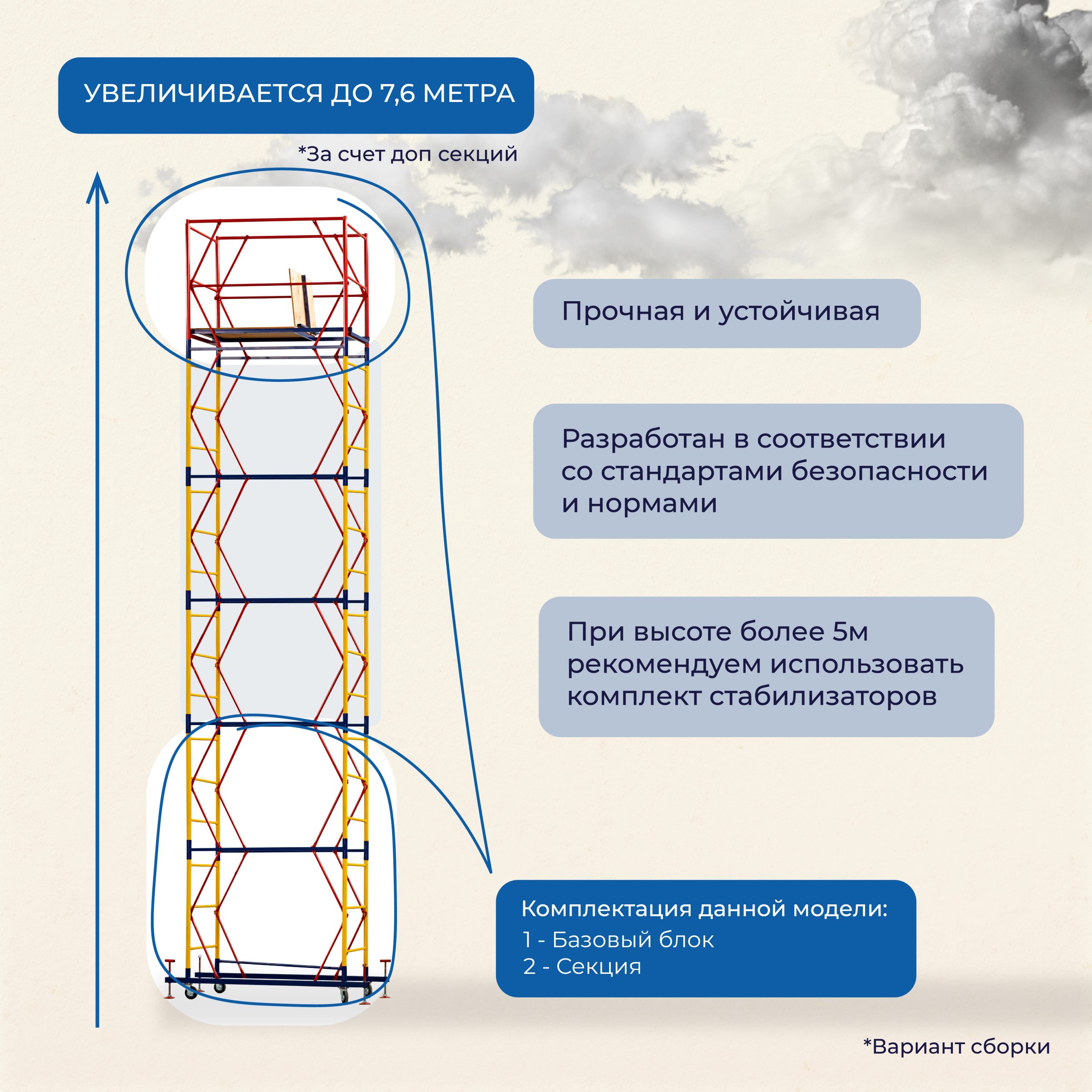 uvleplxhtv6o4u6xck1elp8lencxdg2z Вышка-тура TeaM ВСП 0.7х1.6, 4.0 м ver. 2.0