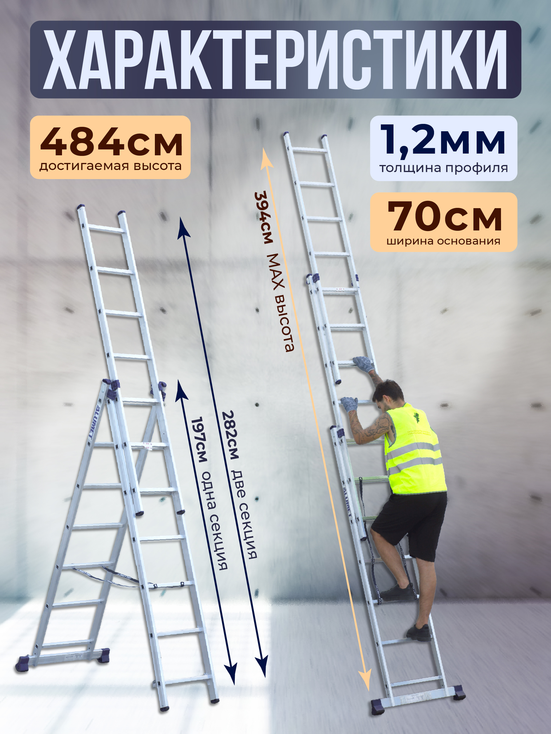 lyvyf2kg0e8c348kny5vn89e6kqqzecp Лестница трехсекционная Alumet Ал 5307